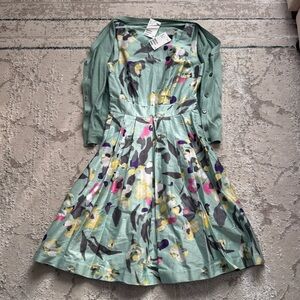 H&M Floral Midi Dress with Cardigan - Multicolor